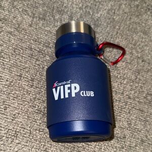 Carnival VIFP Club Blue Collapsable Bottle with Red Carabiner